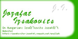 jozafat izsakovits business card